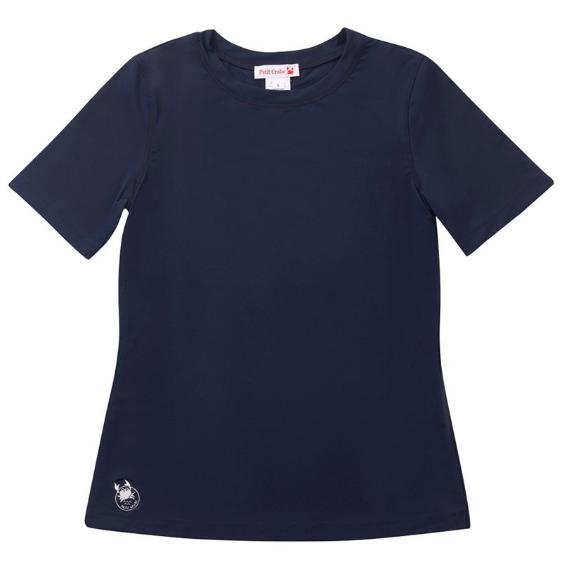 UV shirt Dames Blue - korte mouw; Dames (13+ jaar), UV shirts, UV shirt Dames, Dames UV Shirts Petit Crabe