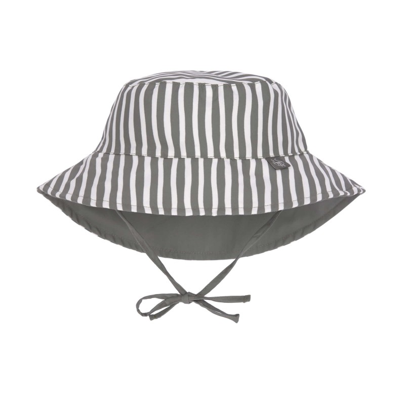 Zonnehoedje Stripe Olive - tweezijdig draagbaar - UPF50+