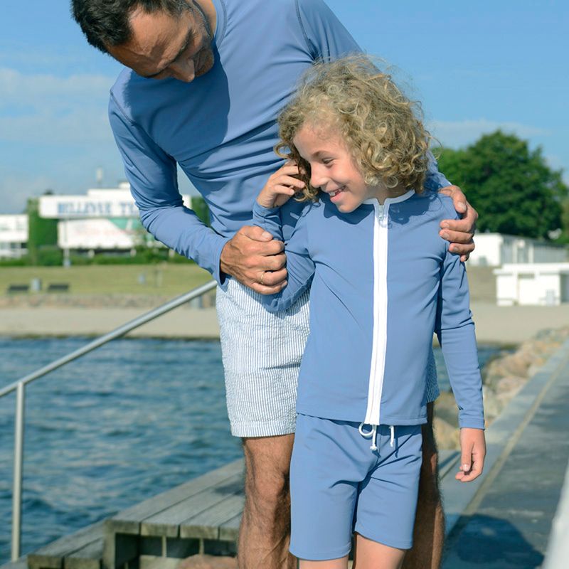 UV Shirt Nordic Blue met rits - lange mouw UV Shirt Nordic Blue met rits - lange mouw