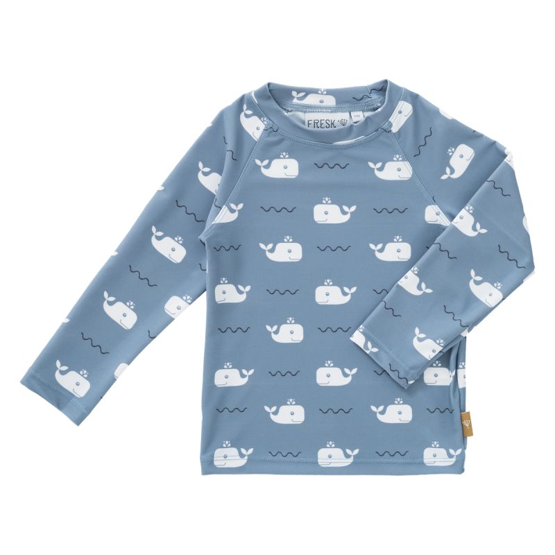 UV Shirt Whale blue fog - lange mouw