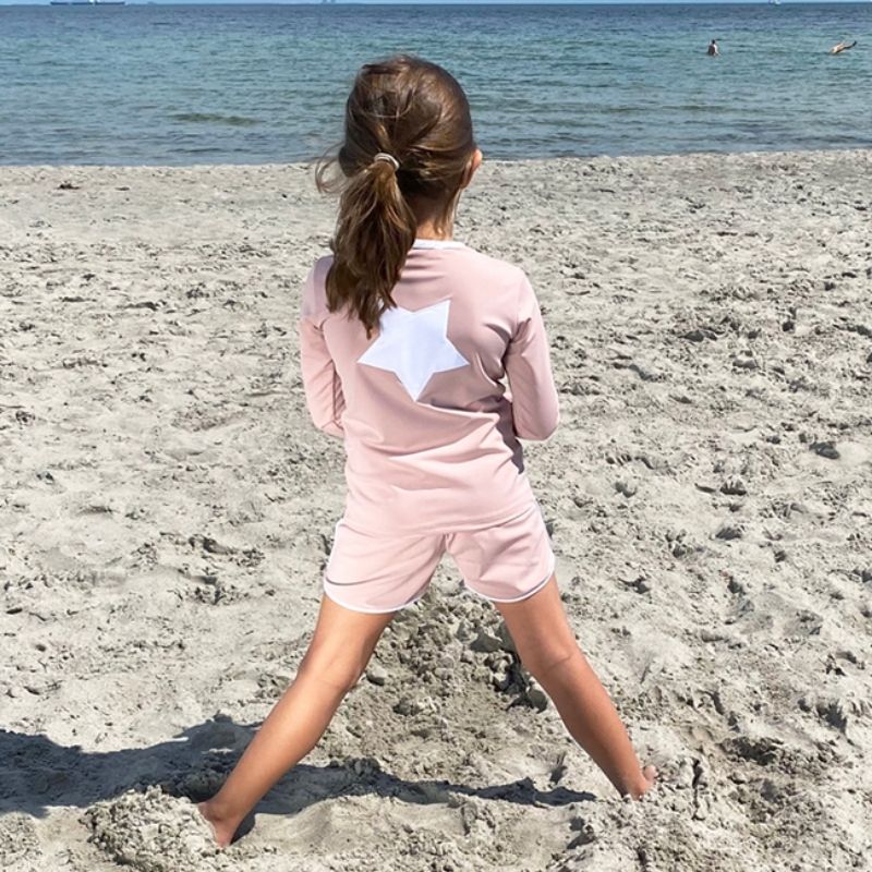 UV shirt Rose Nude met rits - lange mouw UV shirt Rose Nude met rits - lange mouw