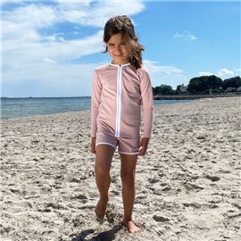 UV shirt Rose Nude met rits - lange mouw UV shirt Rose Nude met rits - lange mouw