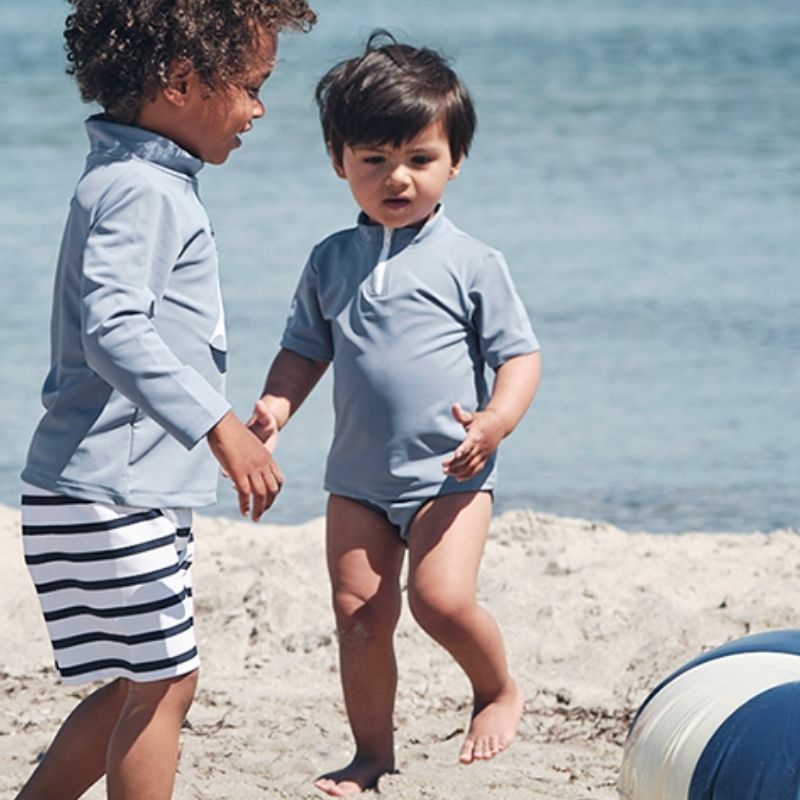 UV Shirt Blue met korte rits UV Shirt Blue met korte rits