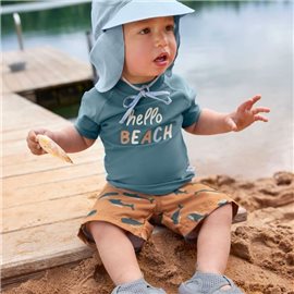 UV Shirt Hello Beach korte mouw - blue UV Shirt Hello Beach korte mouw - blue