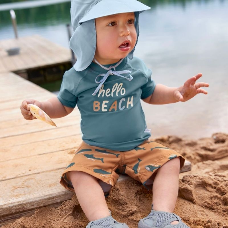 UV Shirt Hello Beach korte mouw - blue UV Shirt Hello Beach korte mouw - blue
