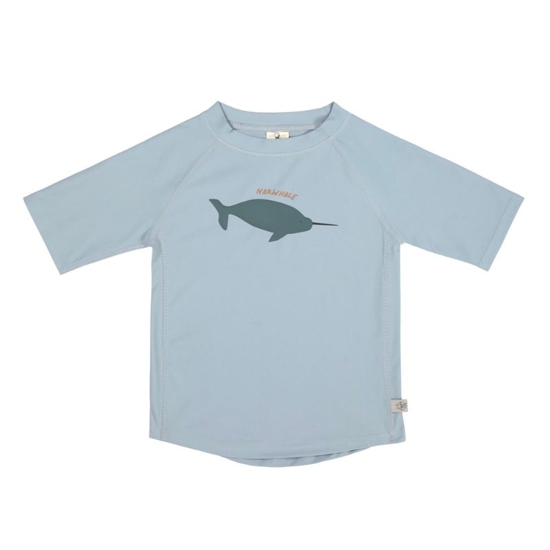 UV Shirt Whale korte mouw - light blue