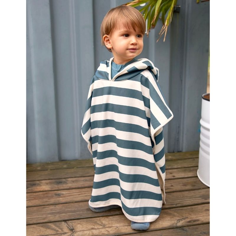 Badponcho UPF80+ Stripes - milky/blue 12M-36M Badponcho UPF80+ Stripes - milky/blue 12M-36M