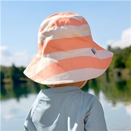 Zonnehoedje gestreept - milky peach Zonnehoedje gestreept - milky peach