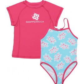 UV shirt & badpak Ocean Raspberry (2 delige set)