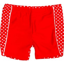 UV shirt en zwembshort rood met witte stippen