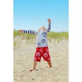 UV shirt & boardshort Red Tortoise (lange mouw)