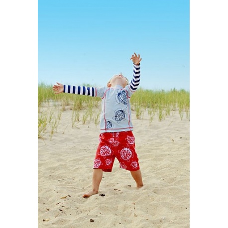 UV shirt & boardshort Red Tortoise (lange mouw)