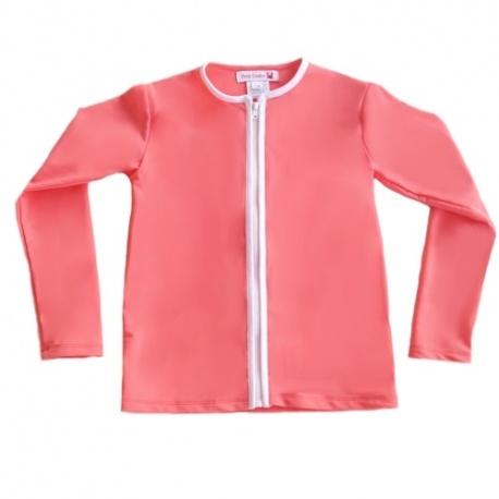 UV shirt lange mouw - rits - Flamingo
