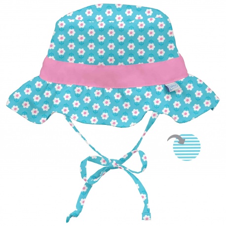Baby zonnehoedje Aqua Daisy-dubbelzijdig