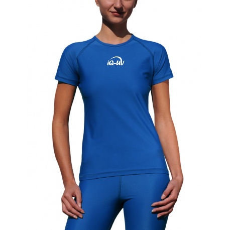 UV Shirt Loose Fit Blauw; Dames (13+ jaar), UV shirts, UV shirt Dames, Volwassenen (13+), Dames UV Shirts IQ-UV Bademode 