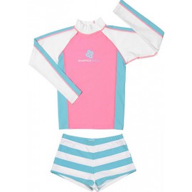 UV shirt & short Pink Aqua (lange mouw)