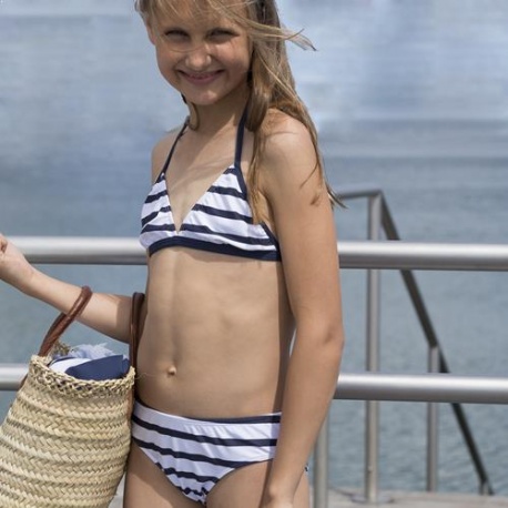 Ga lekker liggen tevredenheid Dominant Meisjes bikini Blauw Wit | bikini's meisjes online kopen - StoereKindjes
