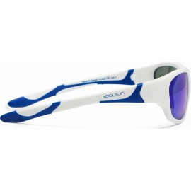 Zonnebril Kind 6-10 jr - White & Blue - Blue Revo - 6-10 years - Koolsun -- SPORT