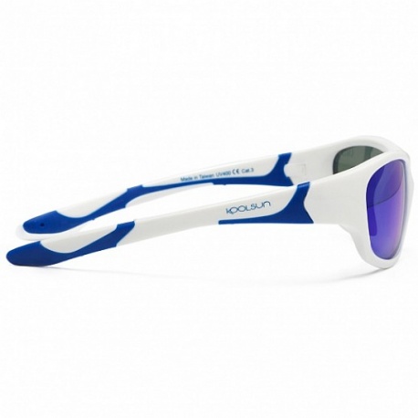 Zonnebril Kind 6-10 jr - White & Blue - Blue Revo - 6-10 years - Koolsun -- SPORT