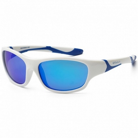 Zonnebril Kind 6-10 jr - White & Blue - Blue Revo - 6-10 years - Koolsun -- SPORT