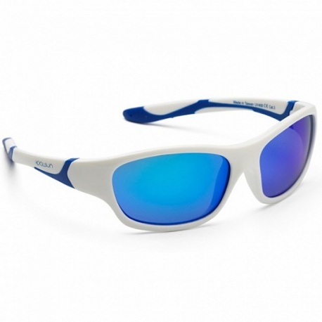 Zonnebril kind - White & Blue - Blue Revo - 3-6 years - Koolsun -- SPORT