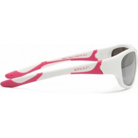 Zonnebril Kind - White & Cabaret - Silver Revo - 6-10 years - Koolsun - SPORT Zonnebril Kind - White & Cabaret - Silver Revo - 6-10 years - Koolsun - SPORT