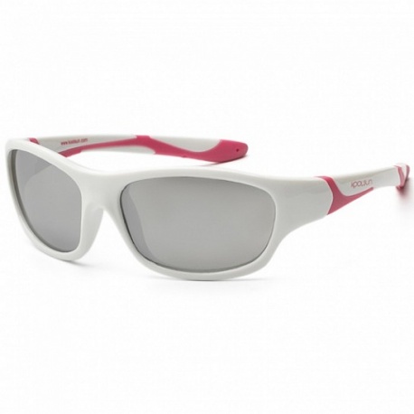 Zonnebril Kind - White & Cabaret - Silver Revo - 3-6 years - Koolsun - SPORT 