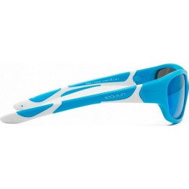 Zonnebril Kind - Aqua & White - Ice Blue Revo - 6-10 years -Koolsun - SPORT 