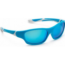 Zonnebril Kind - Aqua & White - Ice Blue Revo - 6-10 years -Koolsun - SPORT 
