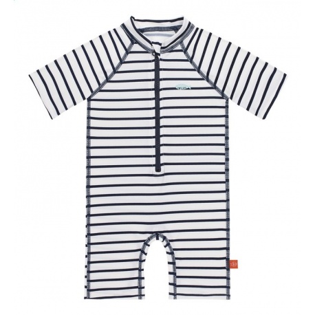 UV pakje Wit Blauw gestreept | UV baby badpak