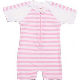 UV baby badpak Pink White stripes