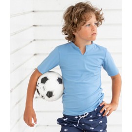 UV shirt Dusty Blue - korte mouw