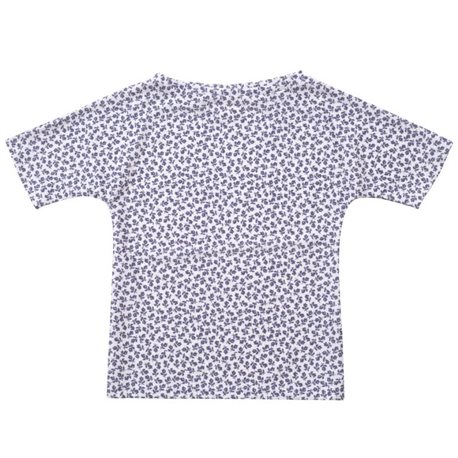 UV Shirt Grey Flowers - korte mouw 