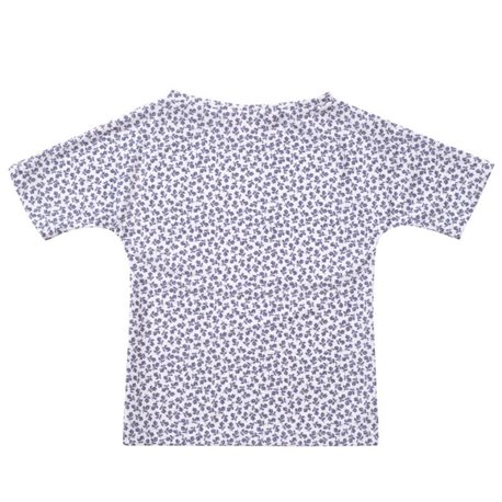 UV Shirt Grey Flowers - korte mouw 