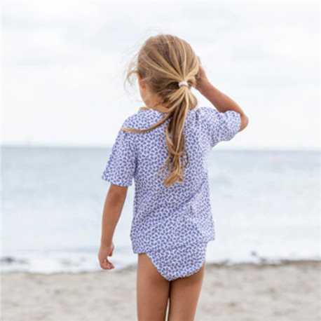 UV Shirt Grey Flowers - korte mouw UV Shirt Grey Flowers - korte mouw