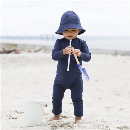 Diagnostiseren Reis Waarnemen UV Zwempak met lange mouwen en pijpjes | Baby badpak Lang Blue